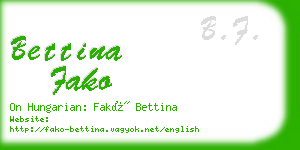 bettina fako business card